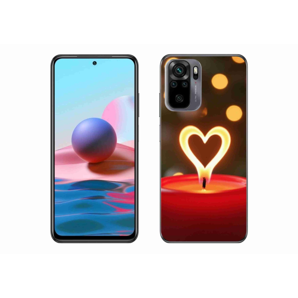 Gél borítás mmCase a Xiaomi Poco M5s készülékhez - láng szíve