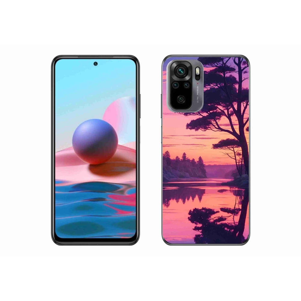 Gél borító mmCase a Xiaomi Poco M5s készülékhez - naplemente a tó felett