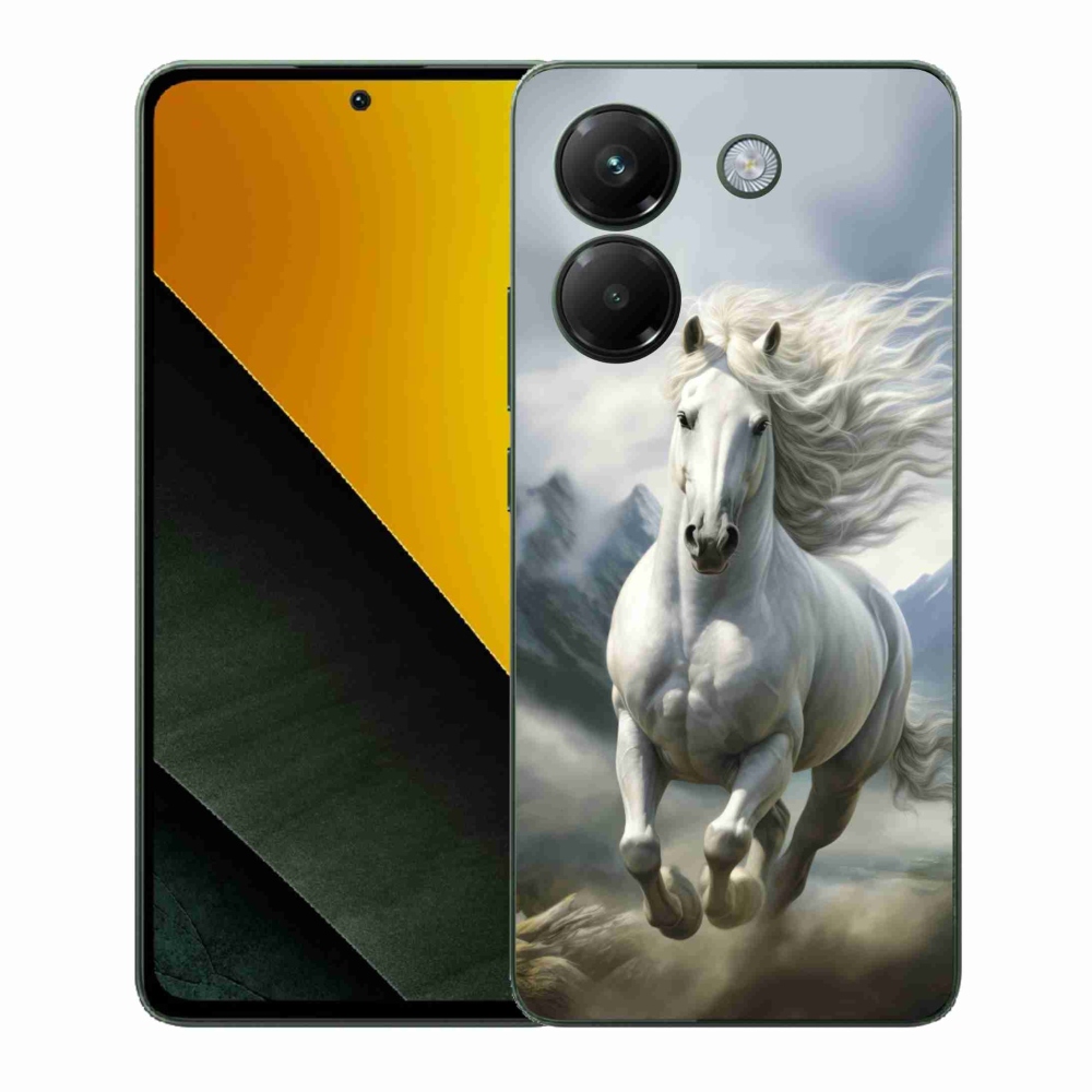 Gél borítás mmCase a Xiaomi Poco M7 Pro 5G-hez - futó fehér ló 3