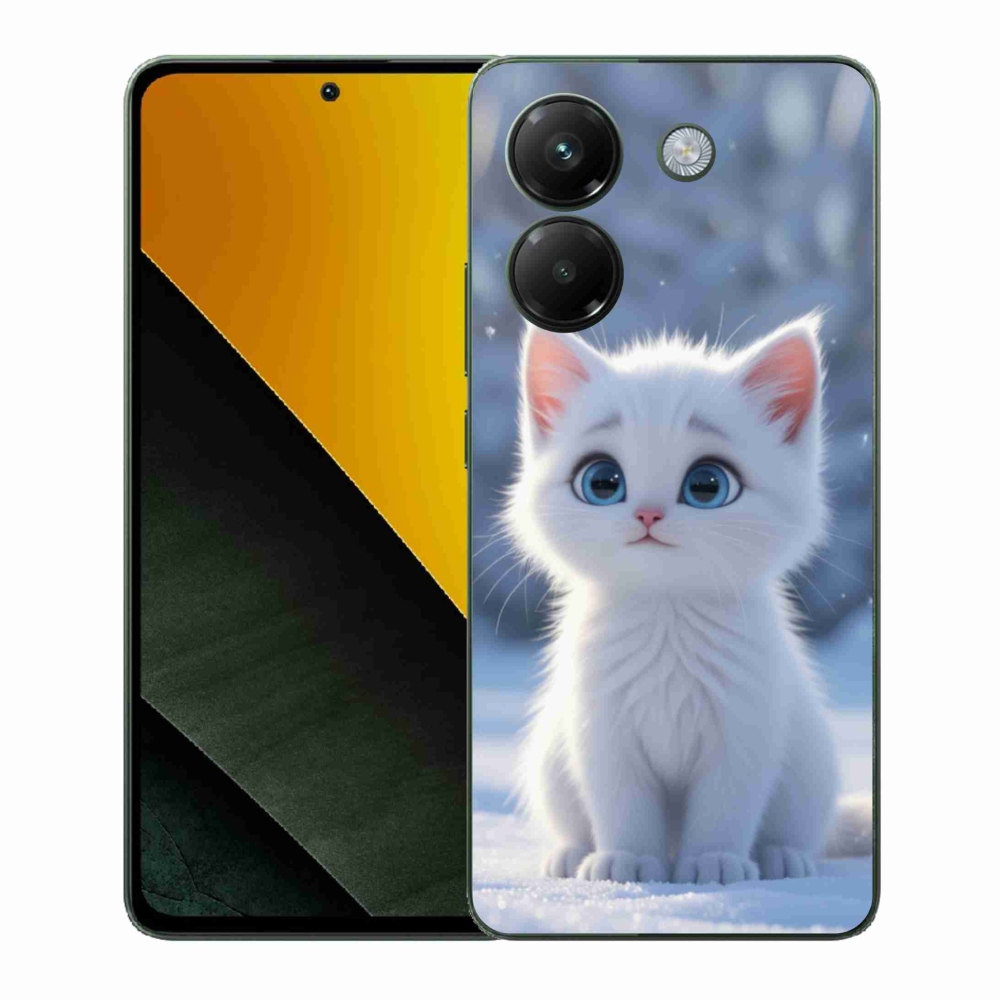 Gél borítás mmCase a Xiaomi Poco M7 Pro 5G-hez - fehér cica 3