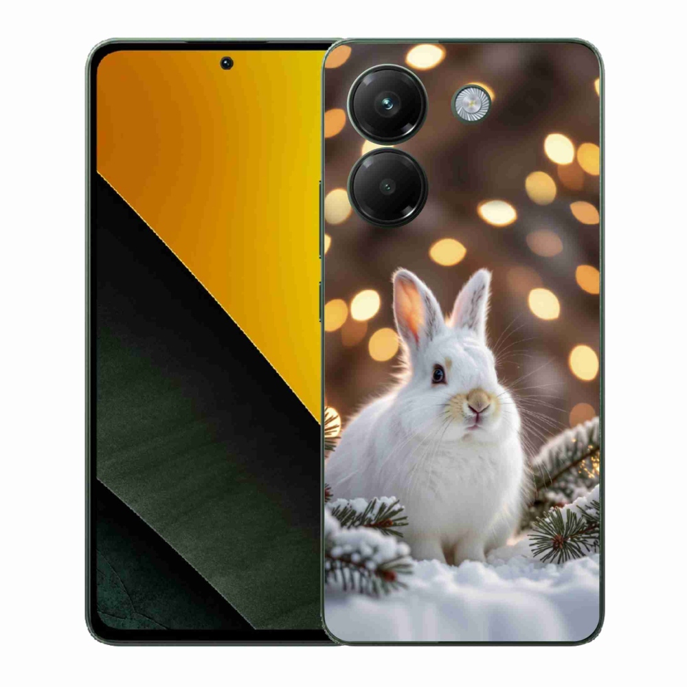 Gél borítás mmCase a Xiaomi Poco M7 Pro 5G-hez - fehér nyuszi