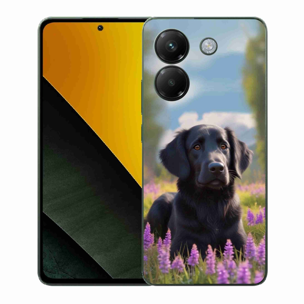 Gél borítás mmCase a Xiaomi Poco M7 Pro 5G számára - elegáns fekete retriever