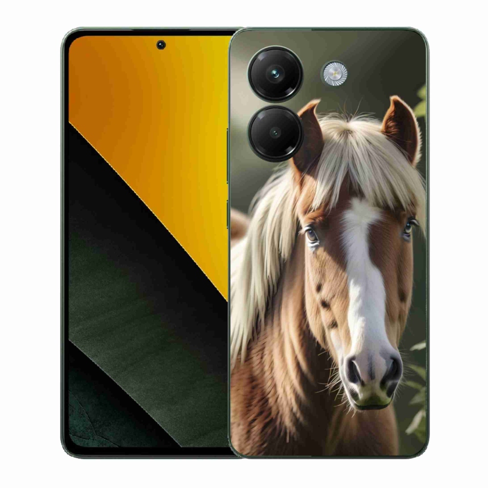 Gél borítás mmCase a Xiaomi Poco M7 Pro 5G számára - ló könnyű sörénnyel