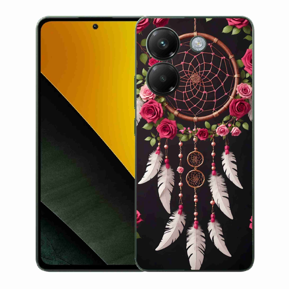 Gél borítás mmCase a Xiaomi Poco M7 Pro 5G számára - álomfogó rózsákkal