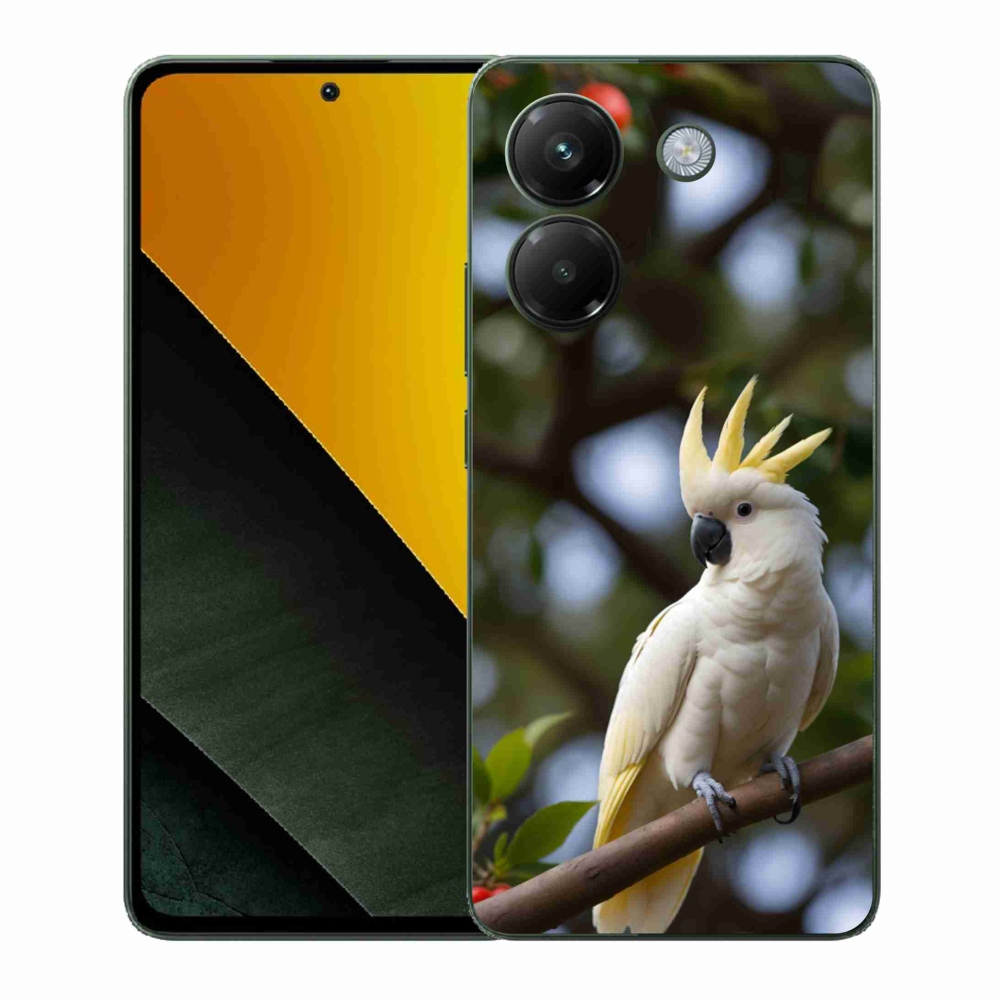 Gél borítás mmCase a Xiaomi Poco M7 Pro 5G számára - papagáj kakadu 3