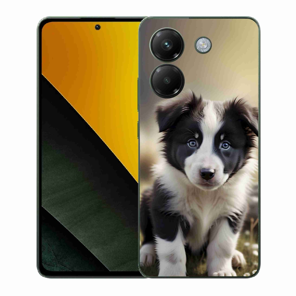 Gél borítás mmCase a Xiaomi Poco M7 Pro 5G számára - aranyos border collie