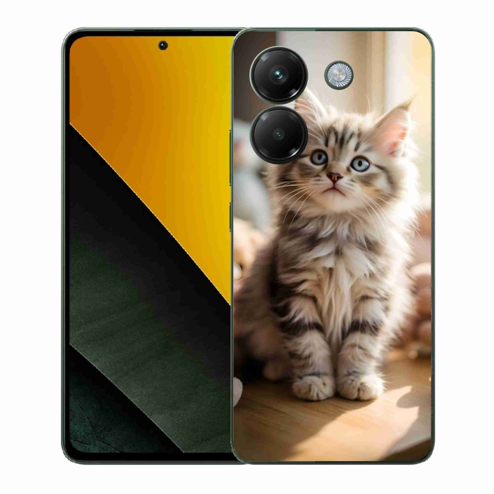Gél borítás mmCase a Xiaomi Poco M7 Pro 5G számára - aranyos cica 10