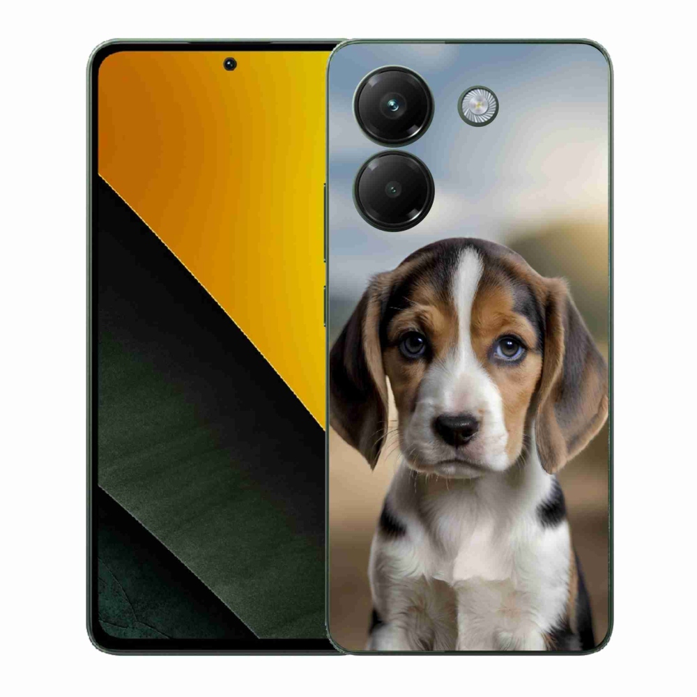 Gél borítás mmCase a Xiaomi Poco M7 Pro 5G számára - aranyos beagle