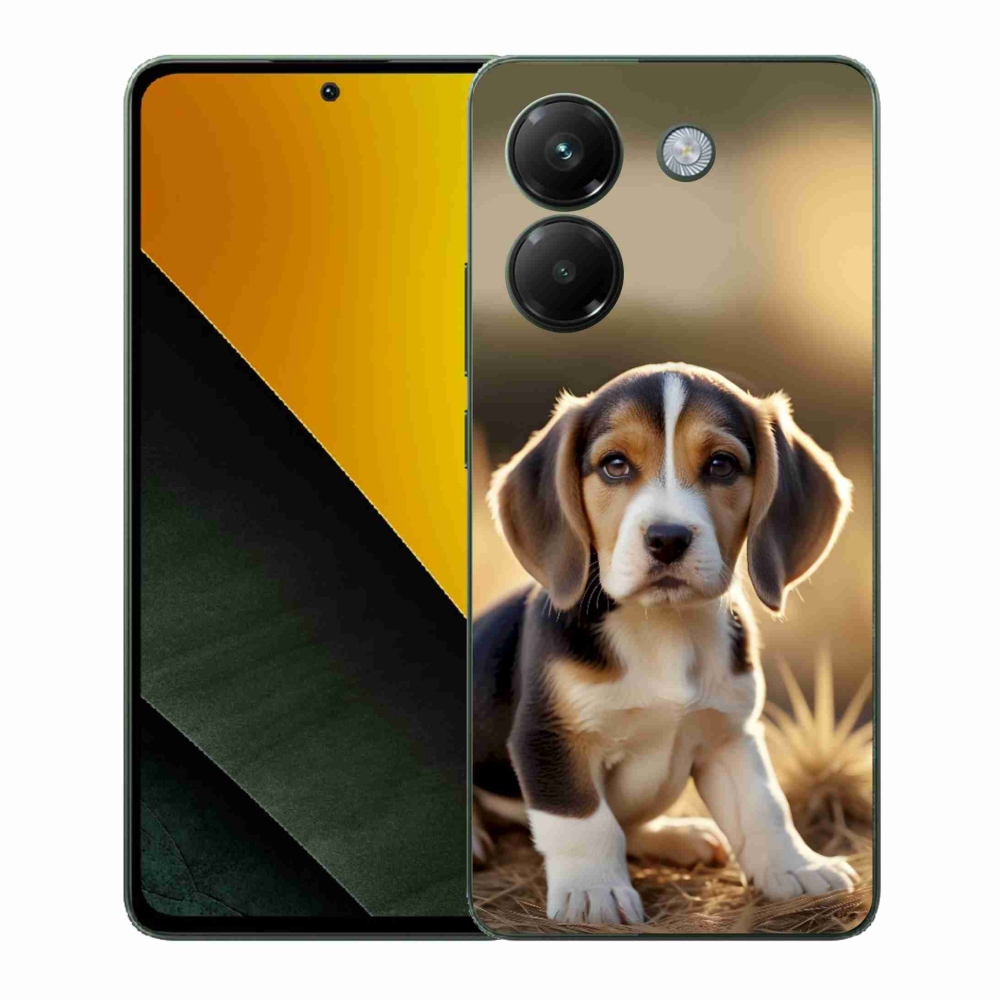 Gél borítás mmCase a Xiaomi Poco M7 Pro 5G számára - aranyos beagle