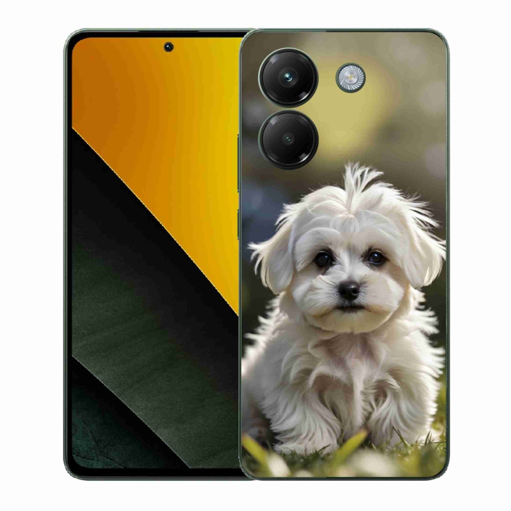 Gél borítás mmCase a Xiaomi Poco M7 Pro 5G számára - aranyos máltai kutya