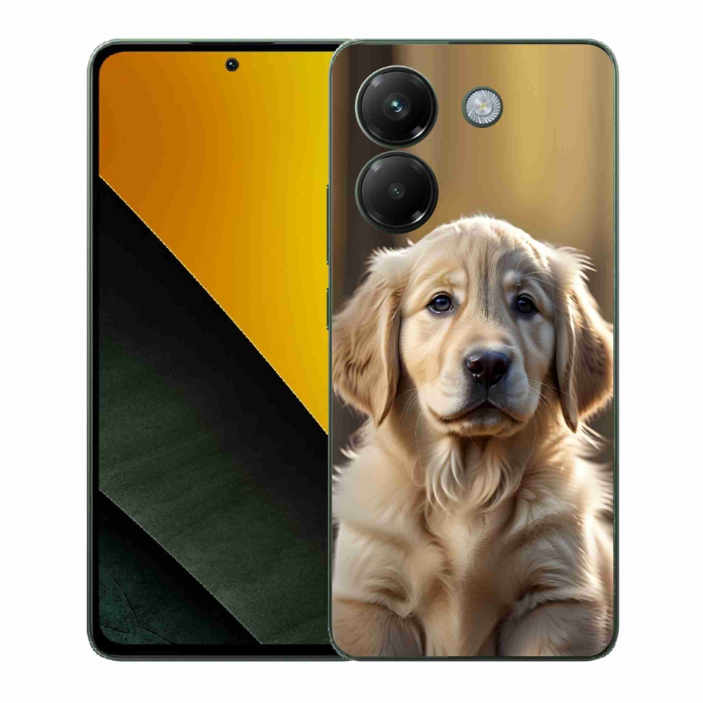 Gél borító mmCase a Xiaomi Poco M7 Pro 5G számára - aranyos arany retriever