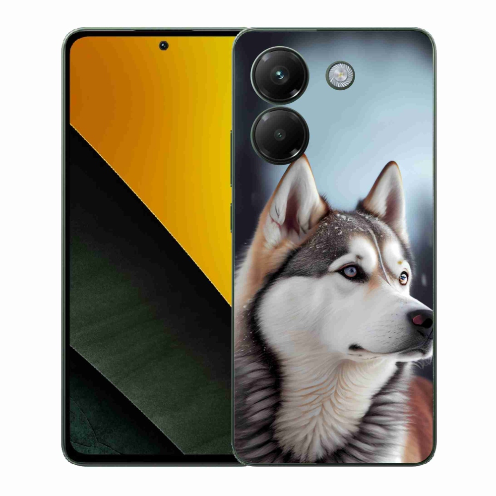 Gél borítás mmCase a Xiaomi Poco M7 Pro 5G-hez - Szibériai husky