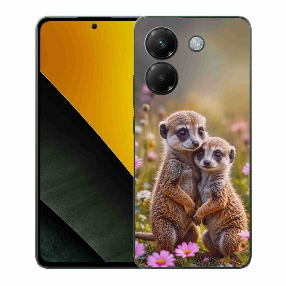 Gél borítás mmCase a Xiaomi Poco M7 Pro 5G számára - szurikátás duó