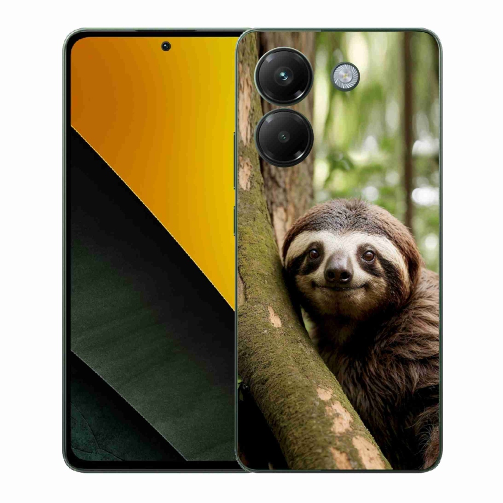 Gél borítás mmCase a Xiaomi Poco M7 Pro 5G számára - mosolygó lajhár