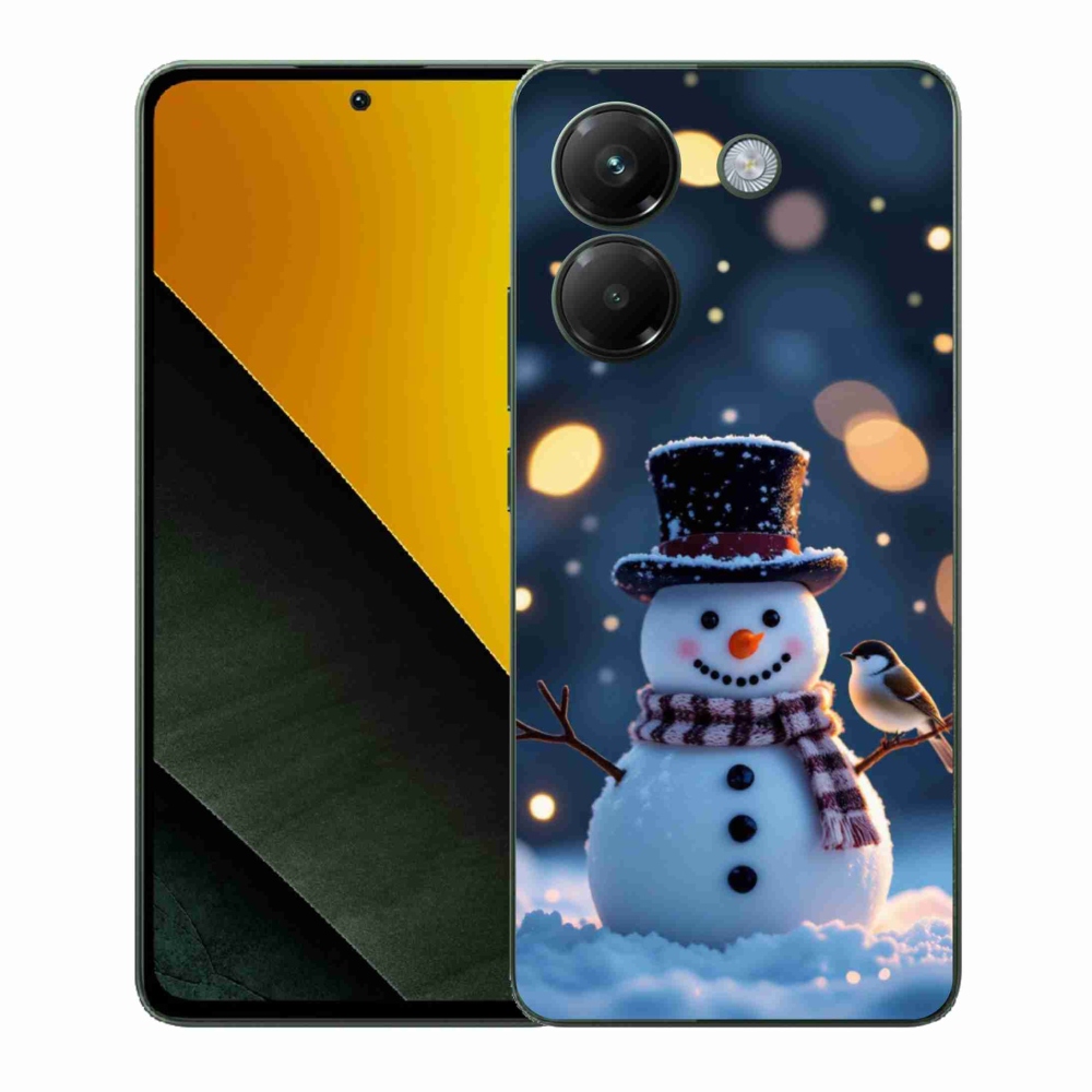 Gél borítás mmCase a Xiaomi Poco M7 Pro 5G számára - karácsonyi hóember