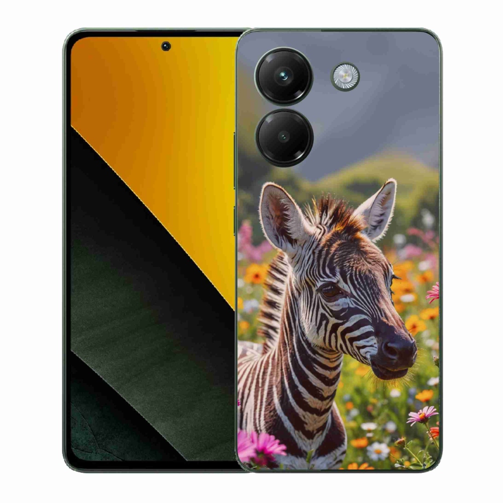 Gél borítás mmCase a Xiaomi Poco M7 Pro 5G számára - zebra a réten