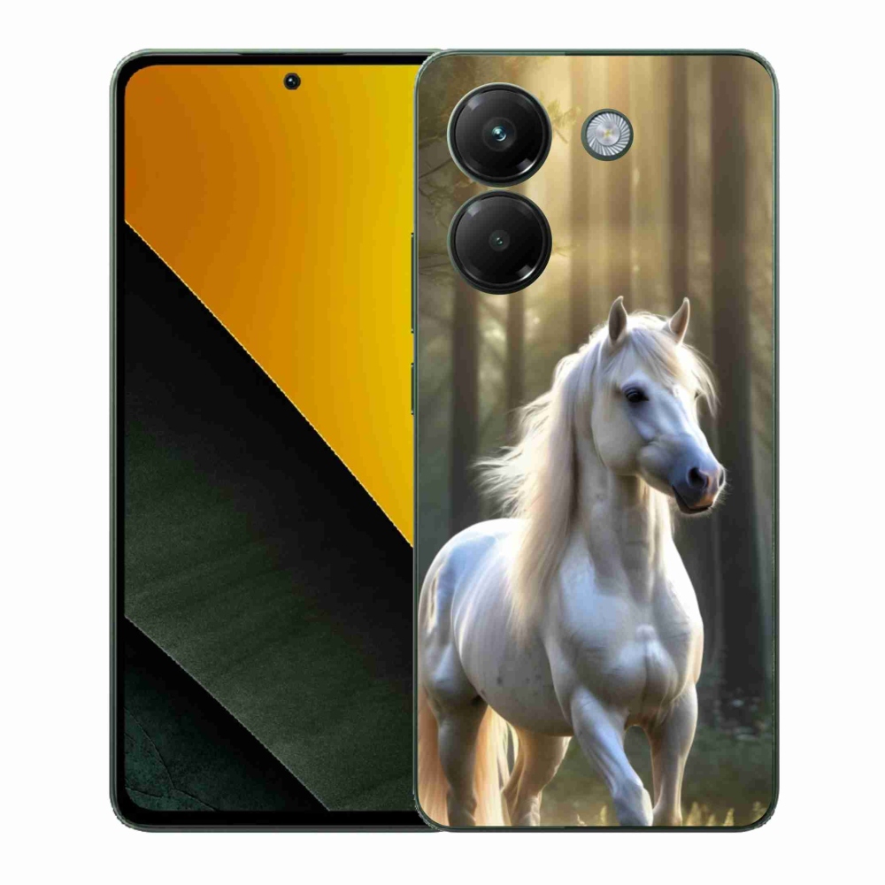 Gél borítás mmCase a Xiaomi Poco M7 Pro számára - fehér ló 3