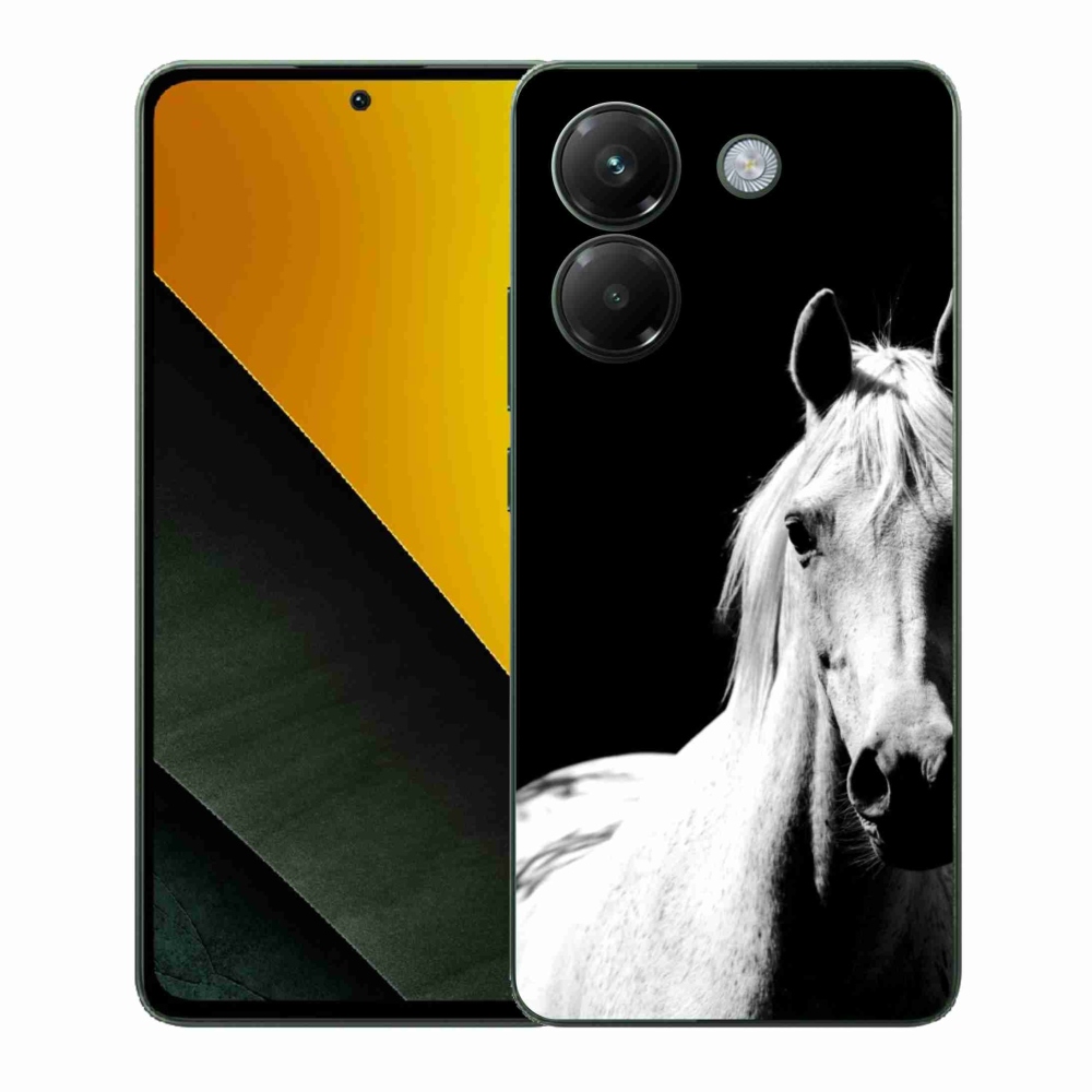 Gél borítás mmCase a Xiaomi Poco M7 Pro számára - fehér ló 5