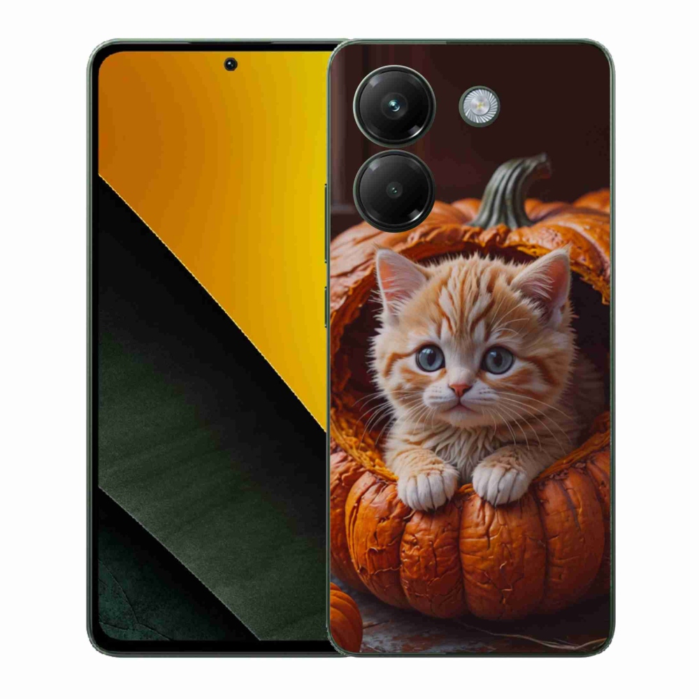 Gél borítás mmCase a Xiaomi Poco M7 Pro számára - cica és tök 2