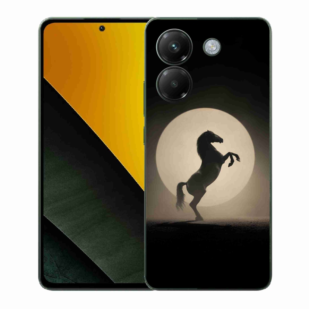 Gél borítás mmCase a Xiaomi Poco M7 Pro számára - ló sziluettben