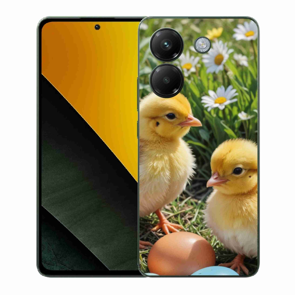 Gél borítás mmCase a Xiaomi Poco M7 Pro számára - csirkék