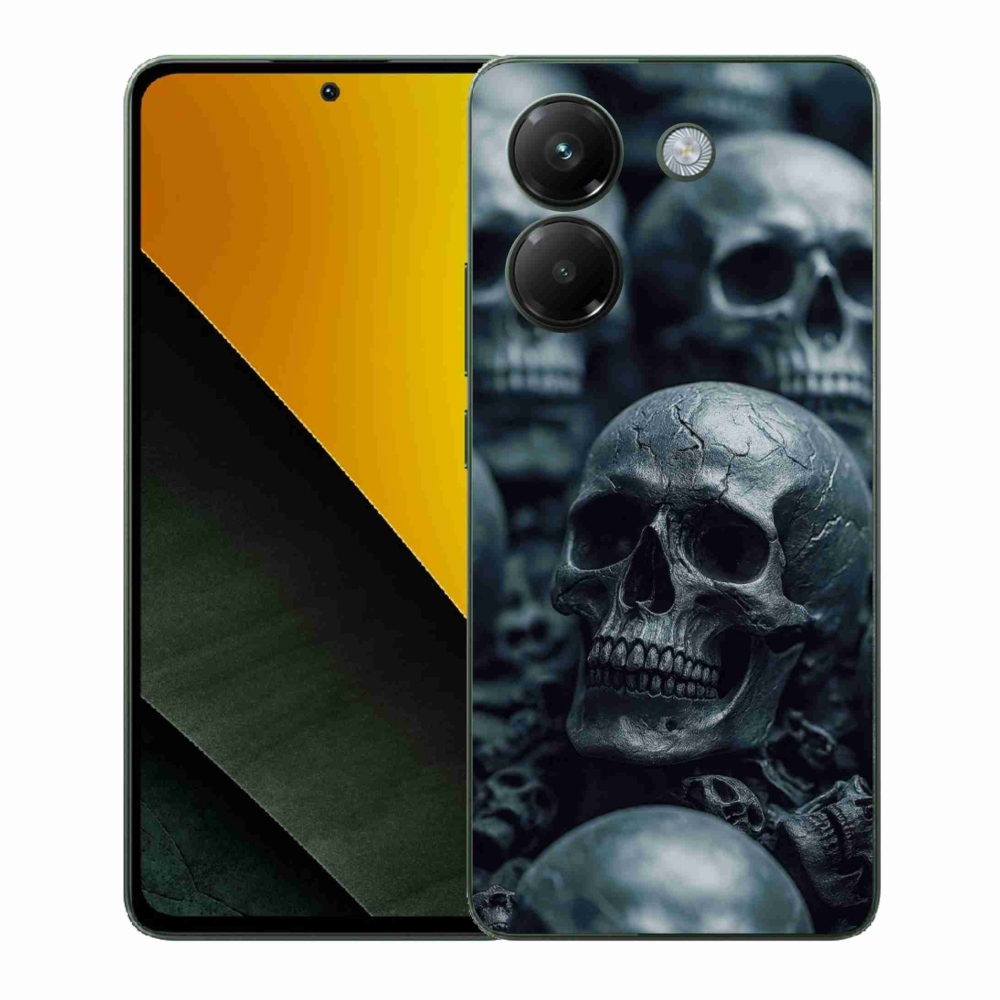 Gél borítás mmCase a Xiaomi Poco M7 Pro számára - koponya 2