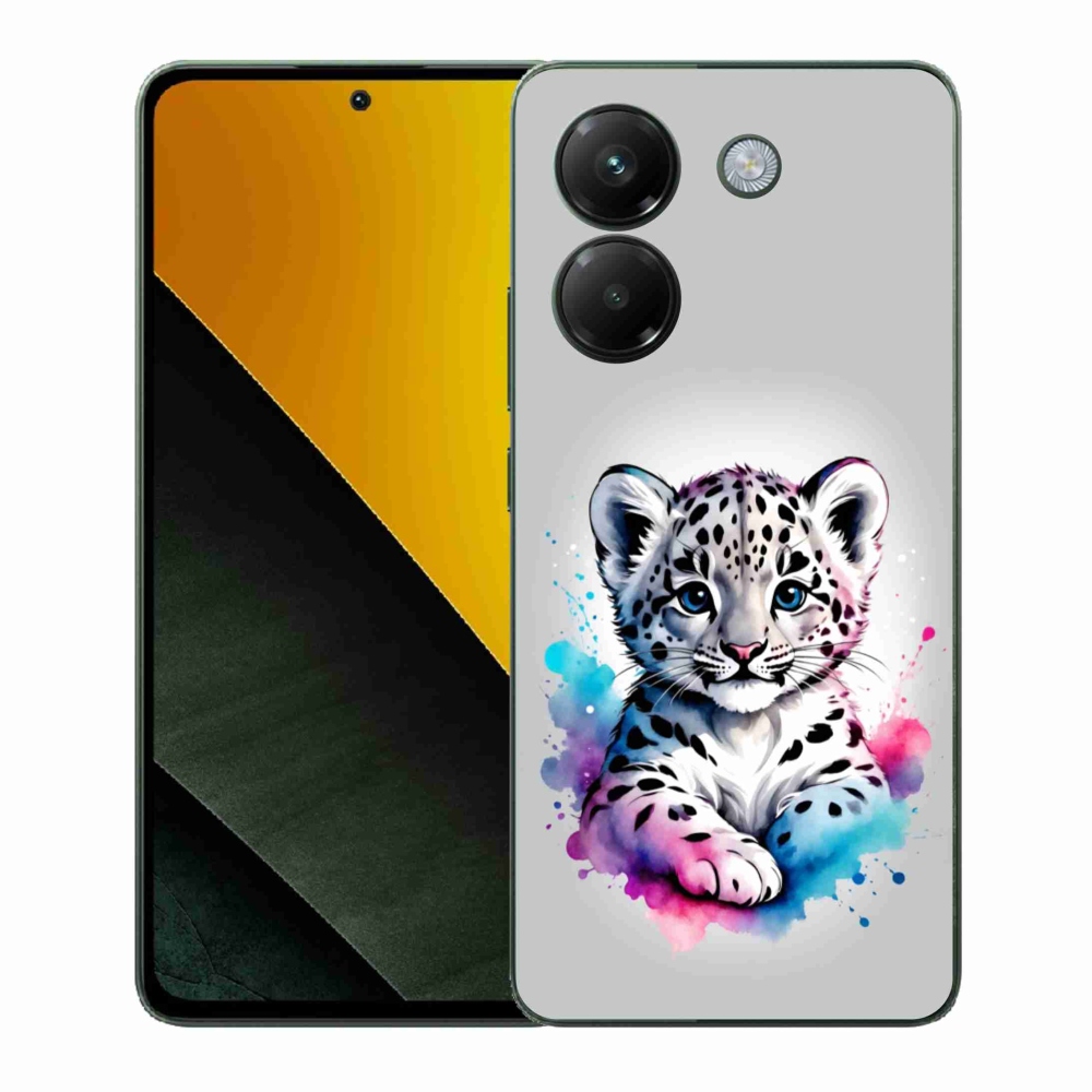 Gél borítás mmCase a Xiaomi Poco M7 Pro számára - leopárd kölyök