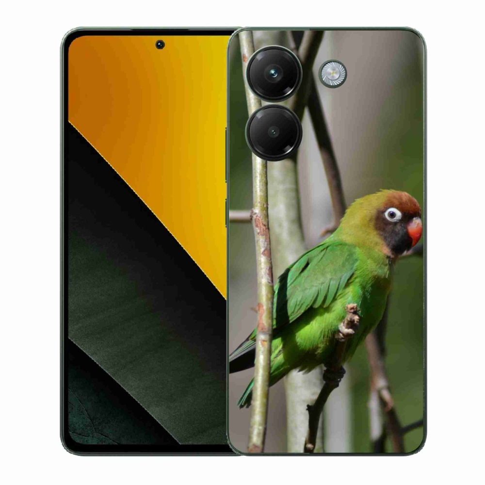 Gél borítás mmCase a Xiaomi Poco M7 Pro számára - papagáj agapornis