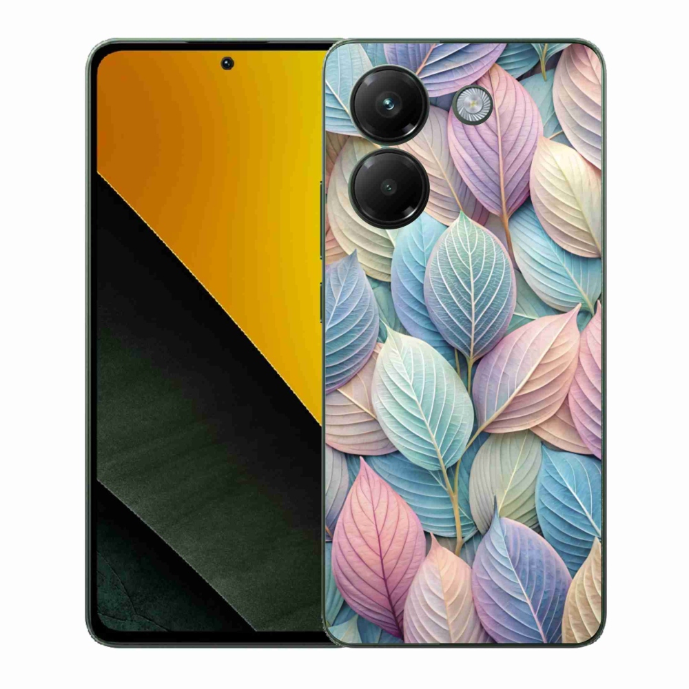 Gél borítás mmCase a Xiaomi Poco M7 Pro számára - pasztell levelek