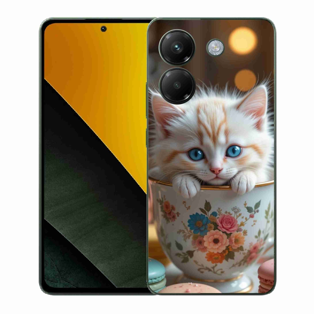 Gél borítás mmCase a Xiaomi Poco M7 Pro számára - aranyos cica 6