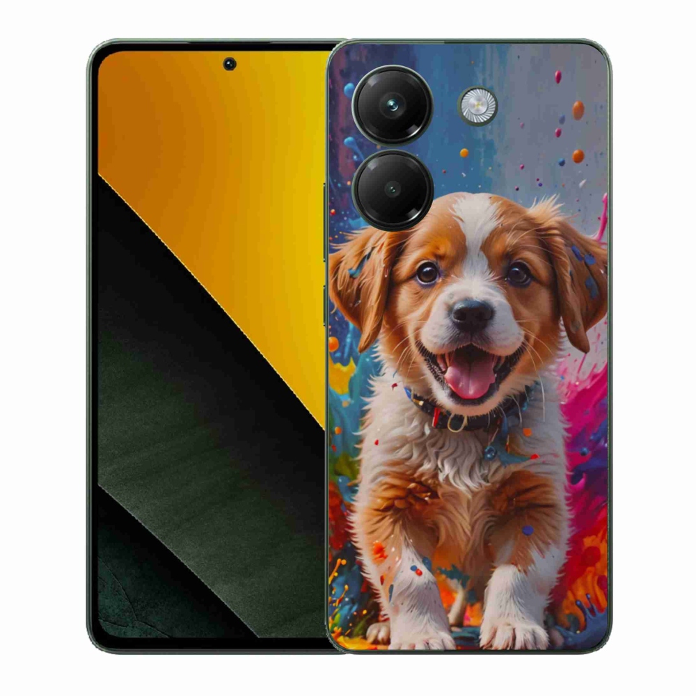 Gél borítás mmCase a Xiaomi Poco M7 Pro számára - aranyos kiskutya 3