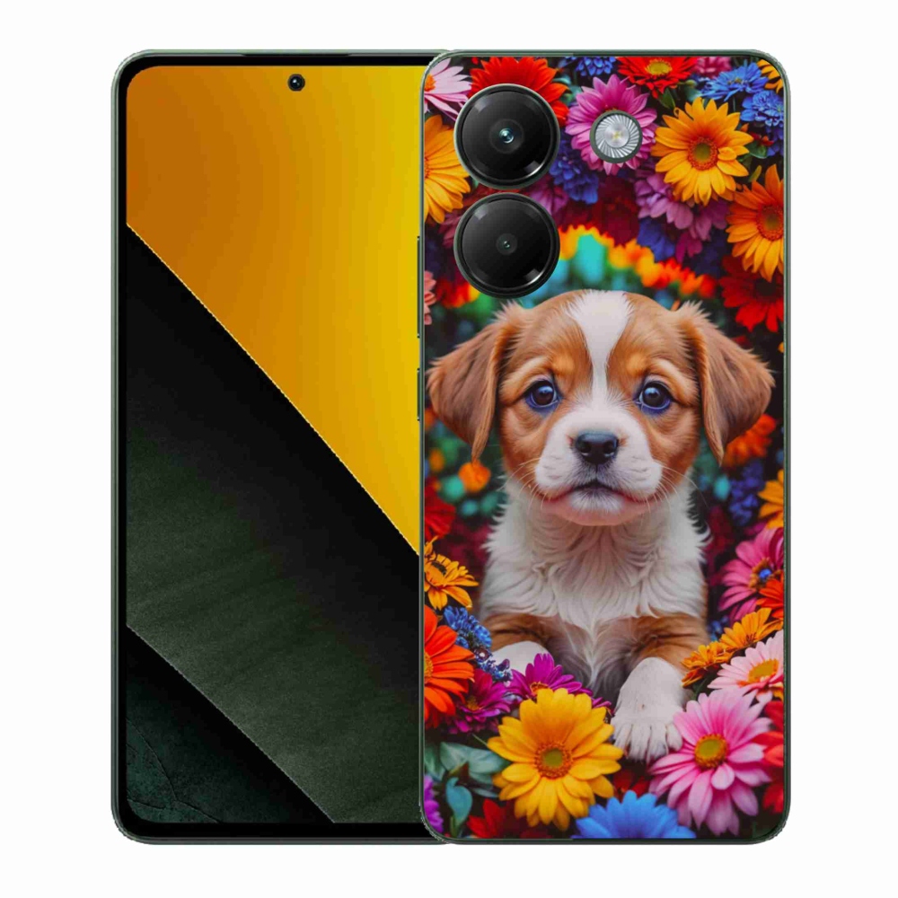 Gél borítás mmCase a Xiaomi Poco M7 Pro számára - aranyos kiskutya