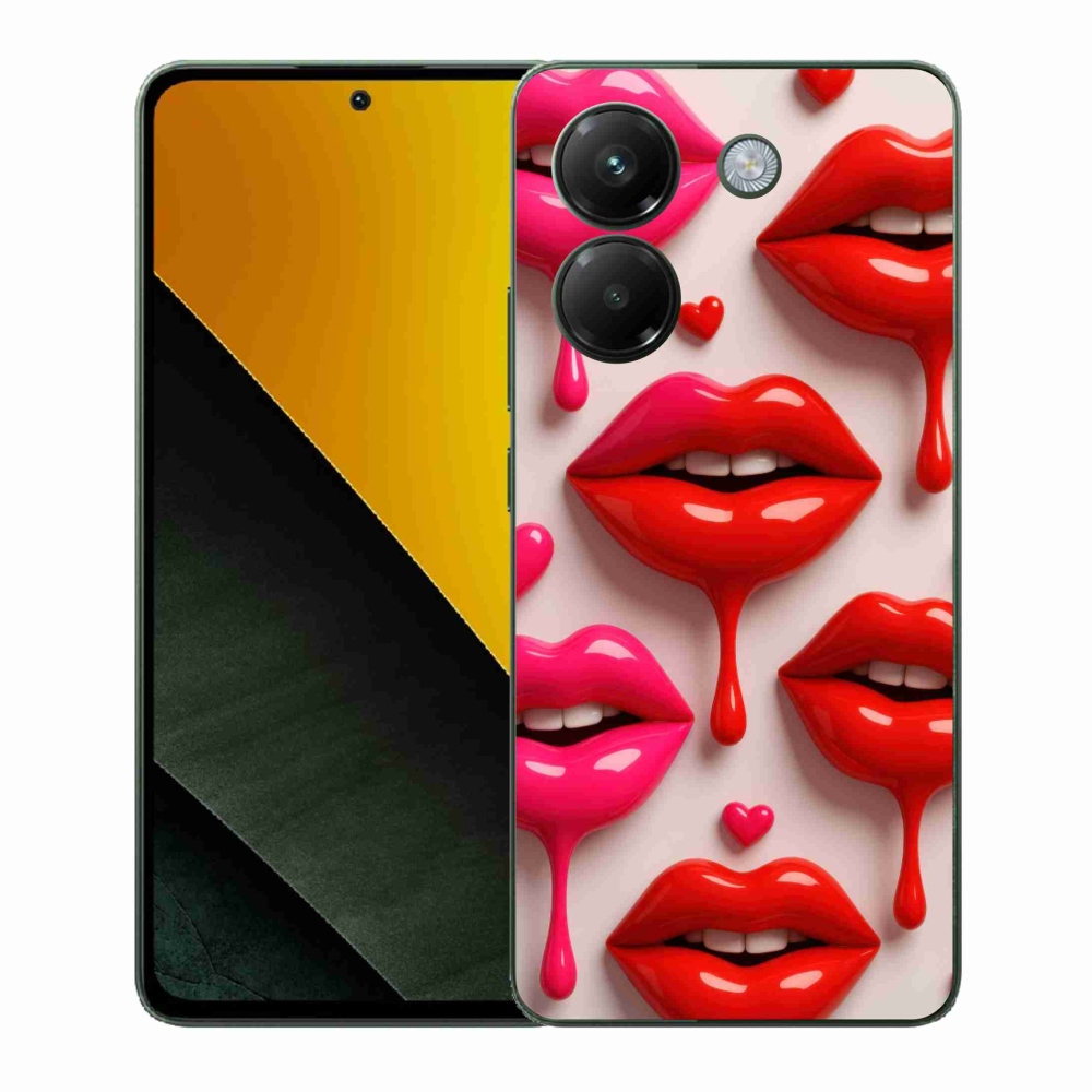 Gél borítás mmCase a Xiaomi Poco M7 Pro készülékhez - ajkak 2