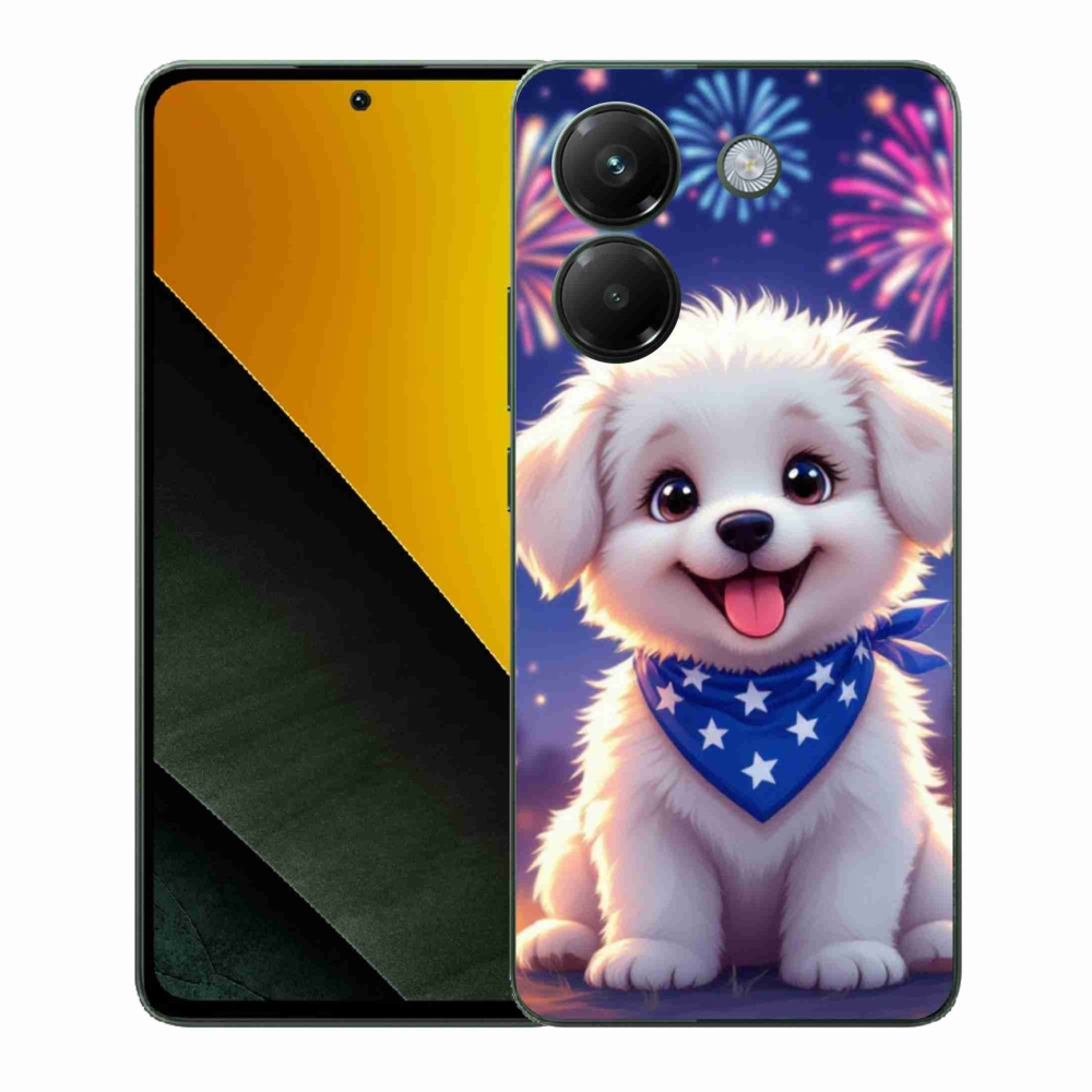 Gél borítás mmCase a Xiaomi Poco M7 Pro számára - ünnepi kiskutya