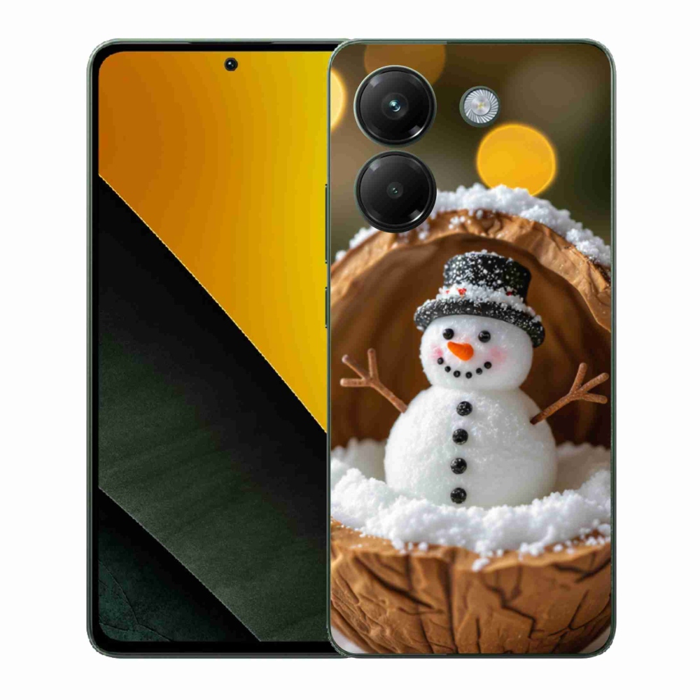 Gél borítás mmCase a Xiaomi Poco M7 Pro számára - hóember 4