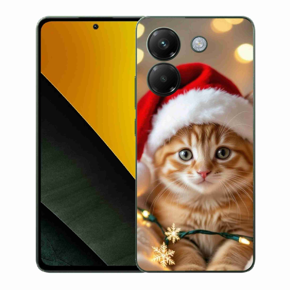 Gél borítás mmCase a Xiaomi Poco M7 Pro számára - Karácsonyi cica