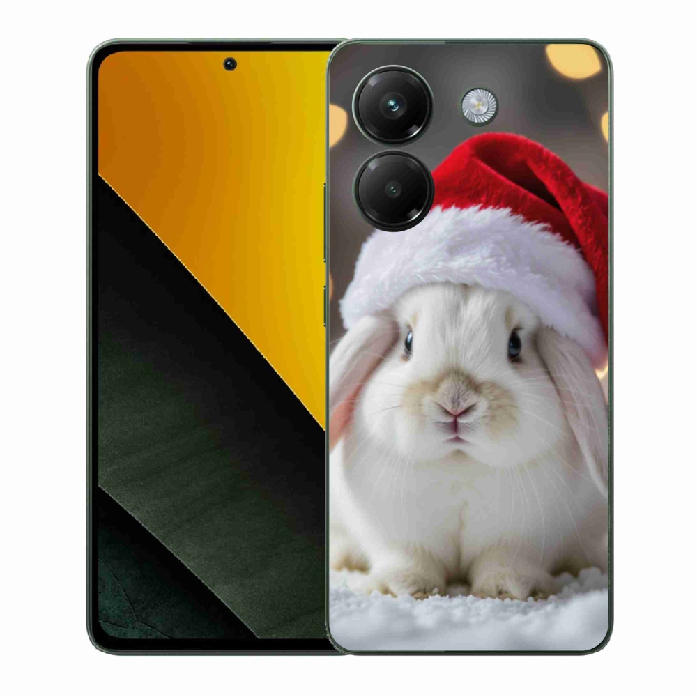 Gél borítás mmCase a Xiaomi Poco M7 Pro számára - karácsonyi nyuszi