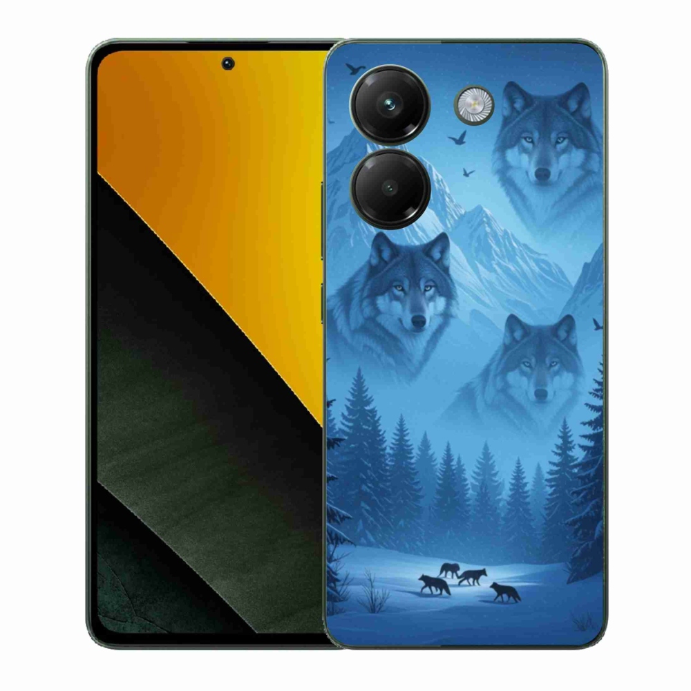 Gél borítás mmCase a Xiaomi Poco M7 Pro készülékhez - farkas csomag