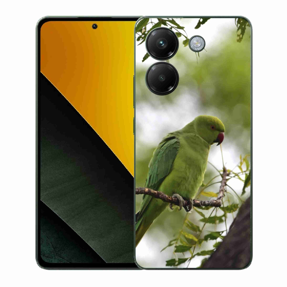 Gél borítás mmCase a Xiaomi Poco M7 Pro készülékhez - zöld papagáj
