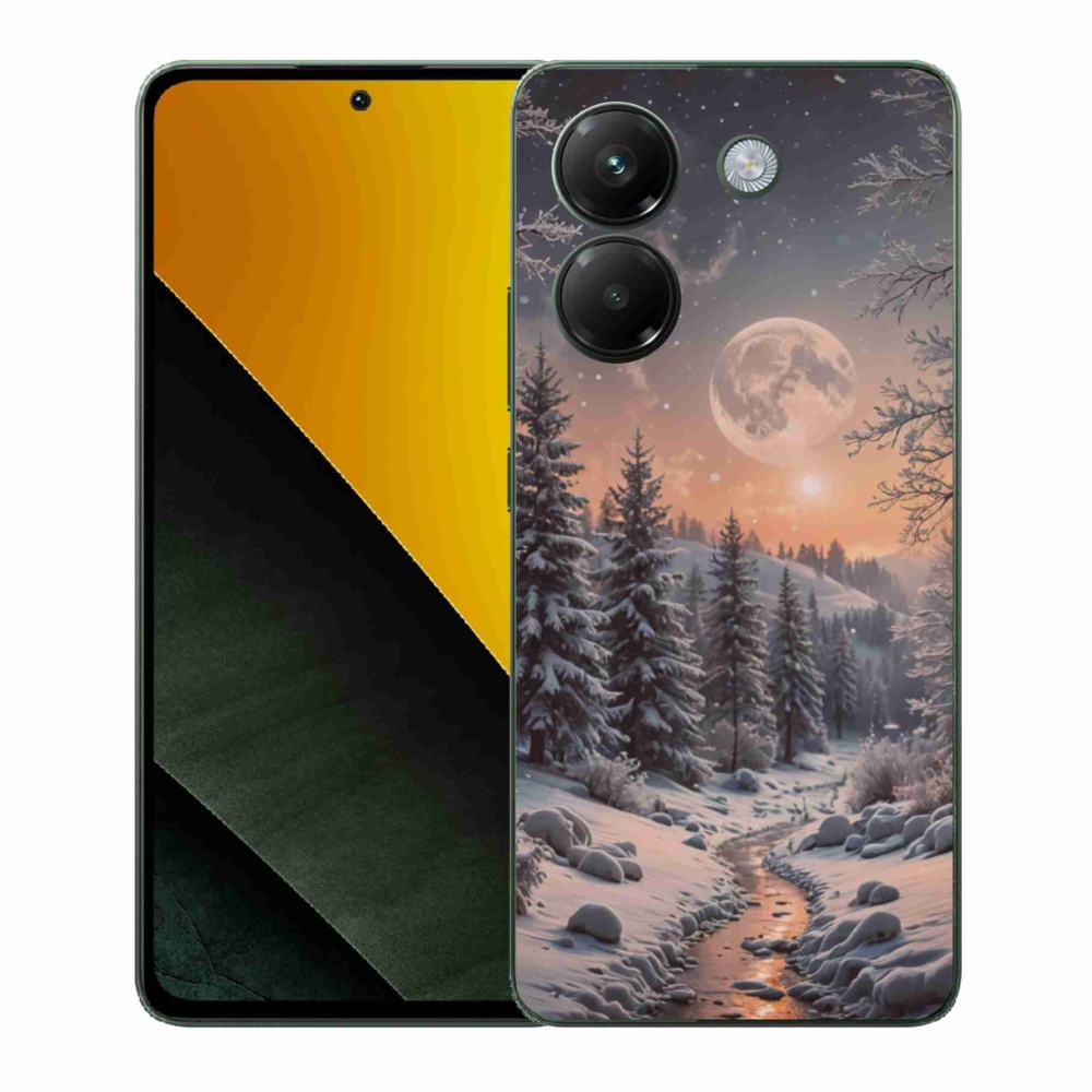 Gél borítás mmCase a Xiaomi Poco M7 Pro számára - téli táj 2