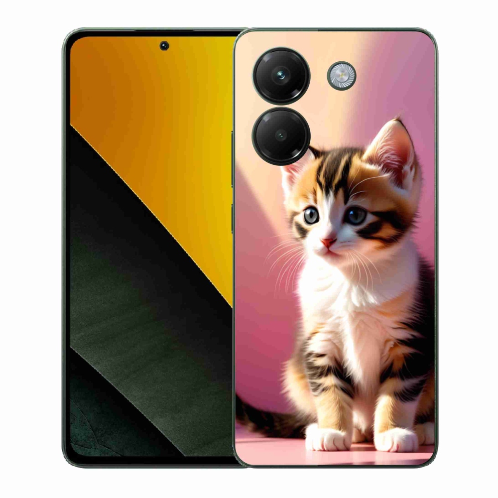 Gél borítás mmCase a Xiaomi Poco M7 Pro számára - kíváncsi cica 2