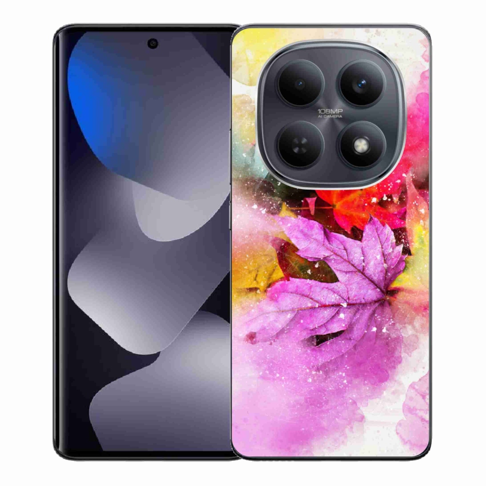 Gél borító mmCase a Xiaomi Poco M8 5G/Redmi Note 15 5G/4G - színes levelek számára