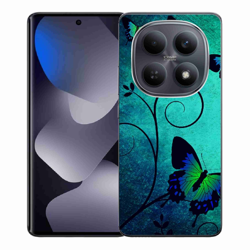 Gél borítás mmCase a Xiaomi Poco M8 5G/Redmi Note 15 5G/4G - színes pillangókhoz