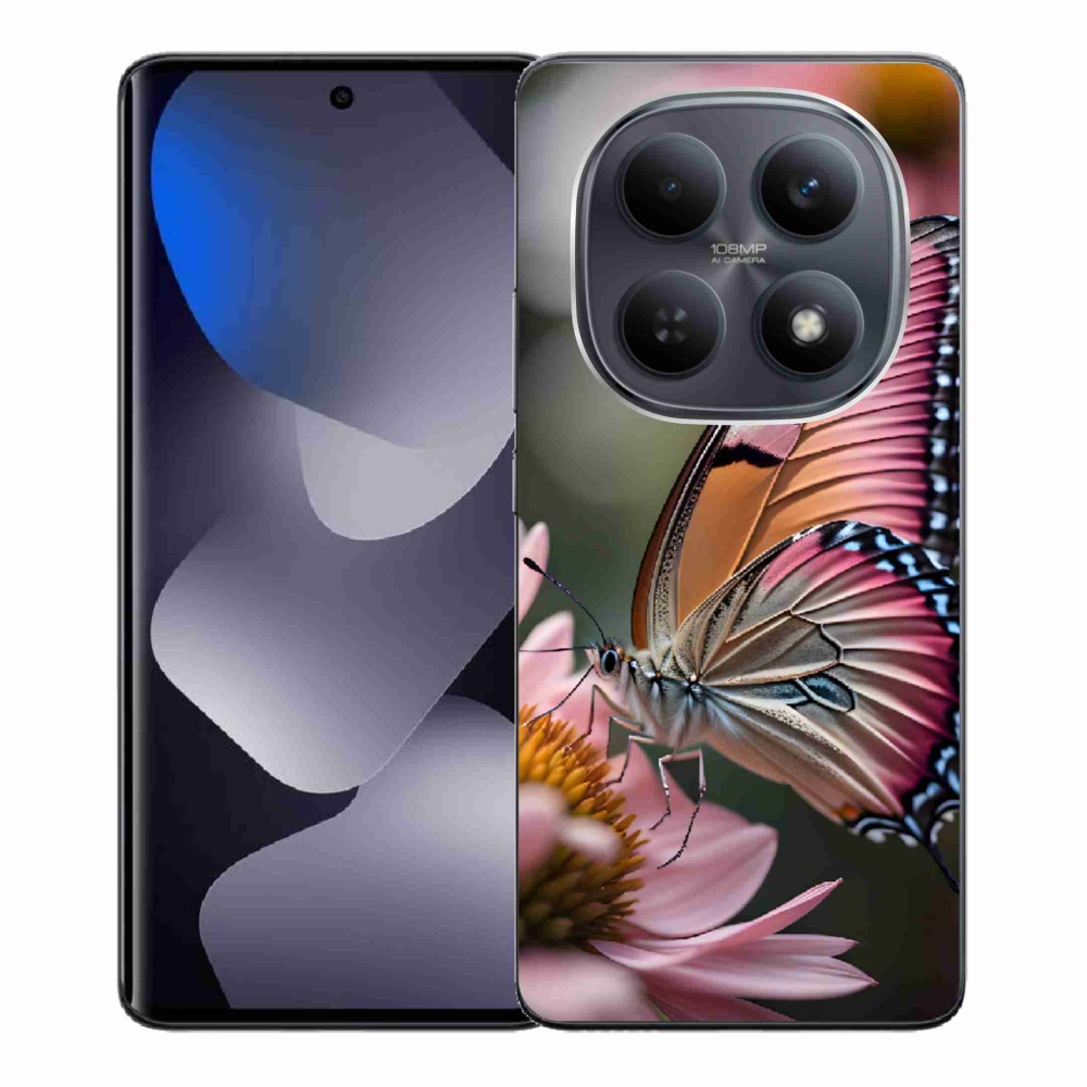 Gél borítás mmCase a Xiaomi Poco M8 5G/Redmi Note 15 5G/4G - színes pillangóhoz