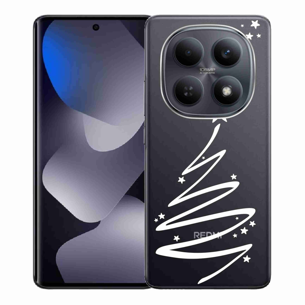 Gél borítás mmCase a Xiaomi Poco M8 5G/Redmi Note 15 5G/4G számára - fehér fa átlátszó háttéren