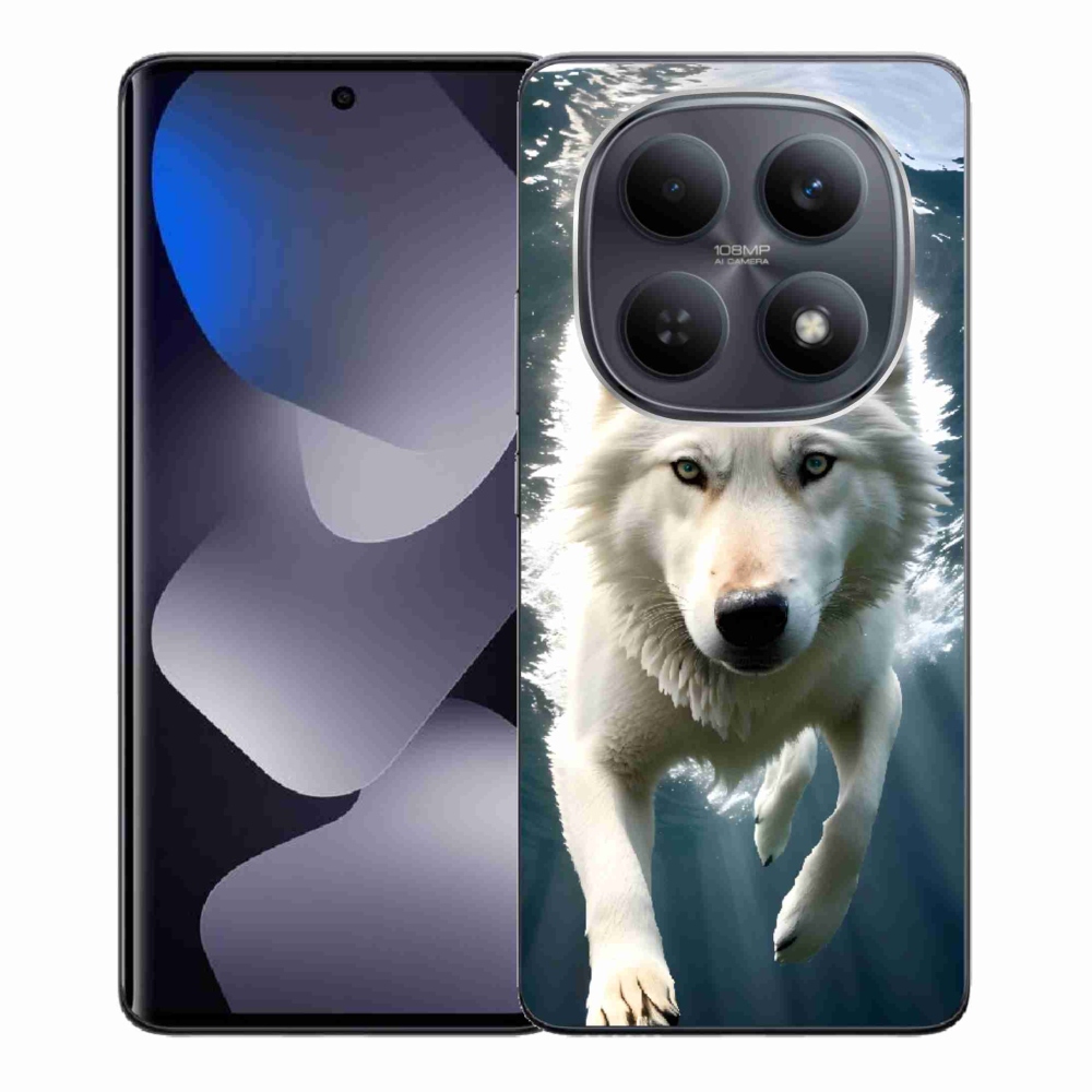 Gél borítás mmCase a Xiaomi Poco M8 5G/Redmi Note 15 5G/4G számára - fehér farkas