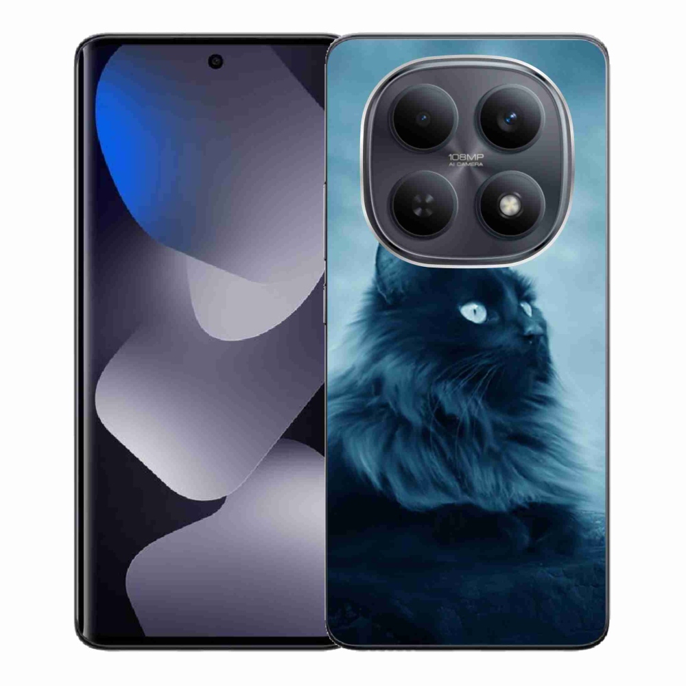 Gél borítás mmCase a Xiaomi Poco M8 5G/Redmi Note 15 5G/4G - fekete macska 1