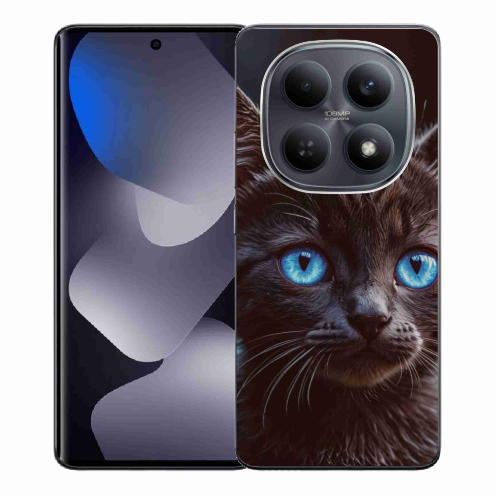 Gél borítás mmCase a Xiaomi Poco M8 5G/Redmi Note 15 5G/4G - fekete cica 2