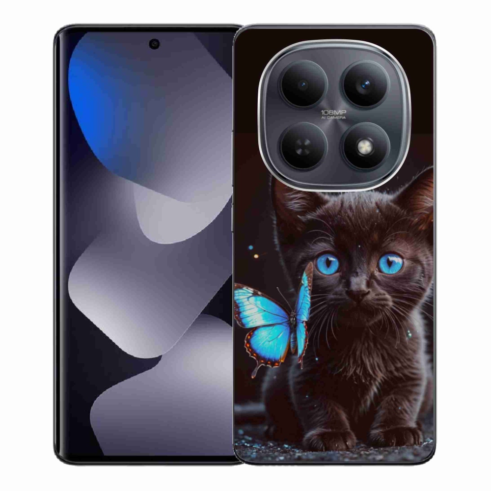 Gél borítás mmCase a Xiaomi Poco M8 5G/Redmi Note 15 5G/4G - fekete cica 3