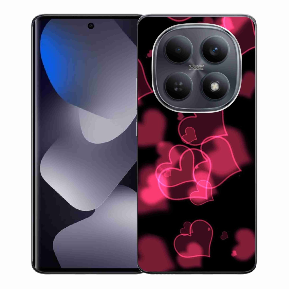 Gél borítás mmCase a Xiaomi Poco M8 5G/Redmi Note 15 5G/4G - piros szívek számára